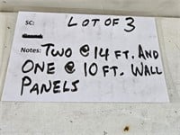 3 Pc -10' & 14' Metal Wall Panels