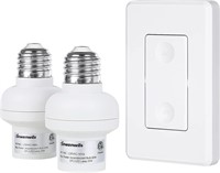 NEW $30 Remote Control Light Socket w/2 Bulbs