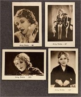 ANNY ONDRA: 4 x MONOPOL Tobacco Cards (1932)