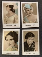 FILM STARS: 8 x MONOPOL Tobacco Cards (1932)