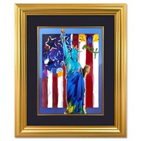 Peter Max, "United we Stand" Framed One-of-a-Kind