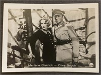 MARLENE DIETRICH, CLIVE BROOK: Scarce MANOLI Card