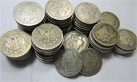 (100) Random Date & Grade Morgan Silver Dollars
