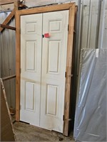 Framed Pair 6 Panel Hollow Slab Door