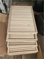 6 Pc 18"x26" Wood Louvers W/ 2 Pc Frame