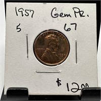 1957 GEM PROOF WHEAT PENNY CENT