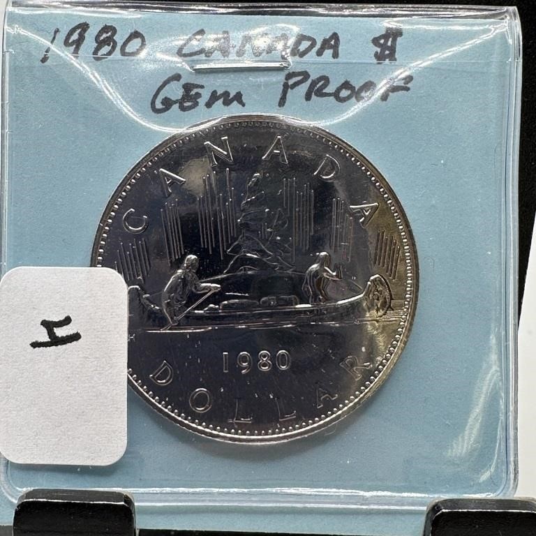 1980 GEM CANADA PROOF HALF DOLLAR