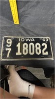 1963 iowa plate