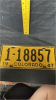 1947 colorado plate