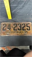 1935 Nebraska plate