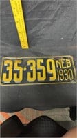 1930 nebraska plate