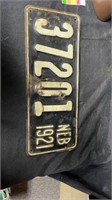 1921 nebraska plate