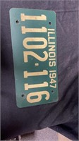 1947 Illinois plate