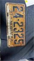 1937 nebraska plate