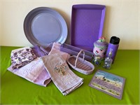 Cute Purple Decor, Kitchen Towels, Hyrdoflask +