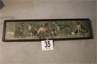 Vintage Yard Long 'Dogs' Framed Print(R1)