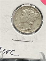 Mercury Head 90% Silver Dime 1944