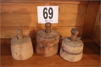 (3) Vintage Wooden Molds(R1)