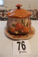 Vintage Mushroom Soup Tureen with Under Plate(R1)