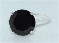D'Joy 925 Sterling Black Spinel Ring Size 7