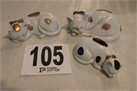 (3) Collectible Porcelain Cat Figurines(R1)