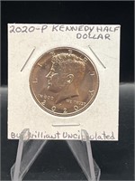 Kennedy half dollar on circulated 2020