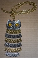 MCM Celebrity 2 Tone Articulated Owl Pendant