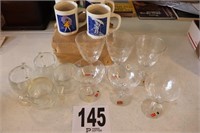 Fostoria Glasses, Morton's Salt Mugs &