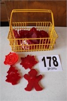Cookie Cutters in a Wire Basket(R1)