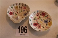 (2) Blue Ridge Hand Painted Dishes(R1)