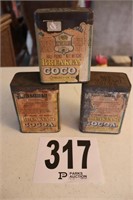(3) Vintage Cocoa Tins(R1)