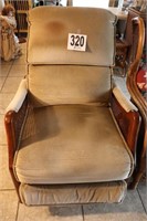 Reclining Chair with Wood Trim (Needs Cleaning)