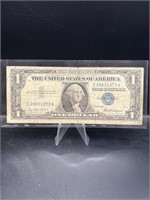 $1 Dollar Silver certificate 1957 ERROR NOTE