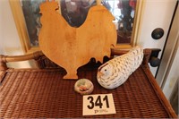 (3) Piece Rooster Decor(R1)