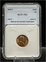 Graded Lincoln penny MS – 67+ RED