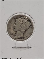 90% Silver 1942 Mercury Head Silver Dime