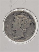 90% Silver 1945 Mercury Head Silver Dime