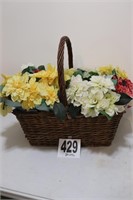 Basket with Faux Flowers(R2)