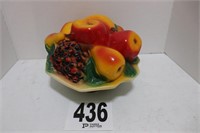 Vintage Chalkware Fruit Bowl Decor(R2)