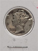 90% Silver 1943 Mercury Head Silver Dime