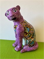 Large Talavera Cat Signed Made in Mexico