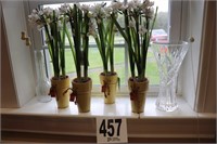 Crystal Vase & Faux Flower Decor(R3)