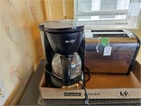 Mini Coffee Pot and Toaster
