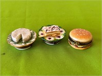 Limoge France Trinket Boxes Hamburger