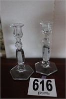Pair of Crystal Candle Sticks(R5)