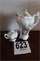 Tea Pot & Sugar Bowl Porcelain Treasures by Betty