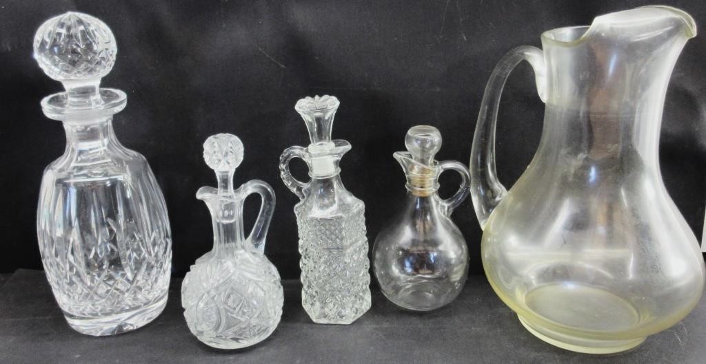 Crystal Decanter, Glass Pitcher , O&V Bottles