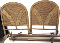 Rattan Twin Beds