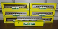 7 Rail King G-Gauge Streamlined Passenger Cars