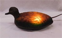 Duck amber glass shade resin decorator lamp,